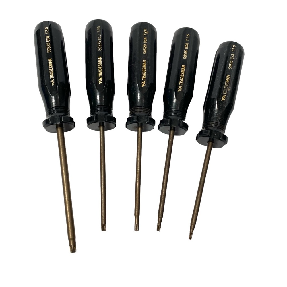 VA Tradesman Lot of 5 Star Head Screwdrivers Lot of 5 T10 T15 T20 T25 T30